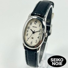 [EXC+5] Vintage SEIKO NOIE 1F21-5B70 Quartz Ladies Watch Silver Oval JDM picture