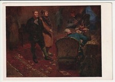 1956 WW2 Military War Interrogation communist ART Johanson OLD Russian Postcard picture