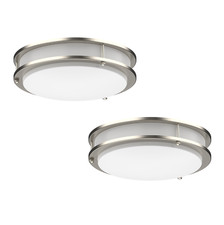 2-PACK LED Flush Mount Dimmable Ceiling Light 4000K Daylight 10