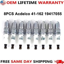 8Pcs Acdelco 41-162 Spark Plugs for GM Chevrolet 41162 Platinum 19417055 picture