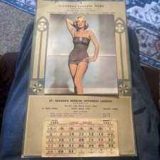 Vtg. 1961 Funeral Home Calendar with Marylin Monroe Photo Added Unique Rare picture