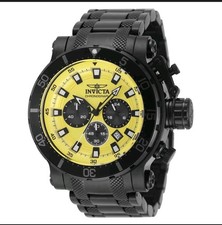 🔥 Invicta🔥 Coalition Forces Night Hawk Men's Watch 52mm Blk/Yellow Dial 49229 picture