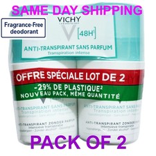 Vichy 48H Intensive Anti-perspirant Deodorant Roll-on 2 x 50ml   US Seller picture