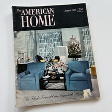 ✨Vintage MCM The American Home August 1953 Magazine Mid Century Home Decor picture