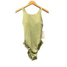 Athleta One Piece Swimsuit Womens Small S A-C Cups Palm Green Strappy NEW picture