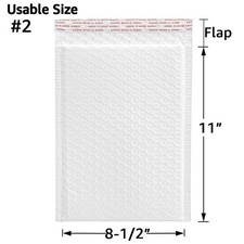 200Pcs White 4-Layer Bubble Mailers Self Seal Waterproof Poly Shipping Envelopes picture