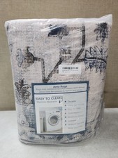 NEW Releany Washable Area Rug - Blue/White/Grey 7'x9' picture