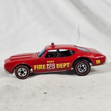 Vintage Hot Wheels Redline Olds 442 Fire Dept. Chief Oldsmobile 1969 Hong Kong picture