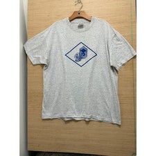 Vintage Hanes Heavyweight T Shirt XL Gray Military Graphic Tee Diamond picture