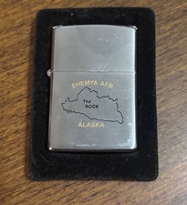 1980 ZIPPO SHEMYA ALASKA AIR FORCE BASE EARECKSON (THE ROCK) LIGHTER RARE picture