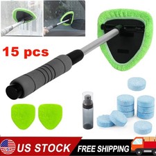 15x Windshield Cleaner Wand Microfiber Car Inside Window Cleaning Tool Anti Fog picture