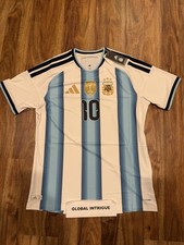 LARGE Lionel Messi Argentina Adidas AUTHENTIC Home Jersey 2026 World Cup BNWT picture