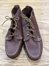 VTG G.H. Bass Moc Toe Chukka Boots Brown Leather Men’s Size 6.5Made In USA picture