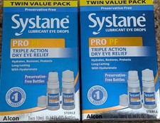 (2) Systane Pro PF Twin Pack - 4 10mL Bottles 40mL Total - Expires 5/2027+ picture