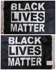 Black Lives Matter Black Double Sided 100D Woven Poly Nylon 12