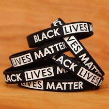 15 Black Lives Matter Wristbands - Silicone Awareness Wrist Band Bracelets picture
