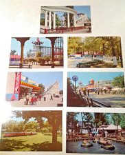 Set of 7 Chicago Illinois RIVERVIEW Amusement Park Attractions    70+ Yrs Old picture