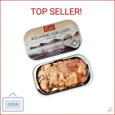 Ican Icelandic Wild Cod Liver Product of Iceland 4.06oz picture