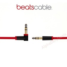 Genuine OEM Beats by Dr. Dre Replacement Red Audio Cable with 3.5mm Jack picture