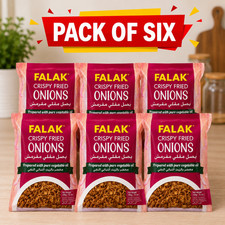Falak Crispy Fried Onions Original14.1 oz Pack of 6 Ready to Eat Biryani Garnish picture