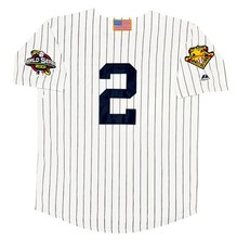 Derek Jeter 2001 New Yankees World Series Home White Jersey Men's (L-XL) picture