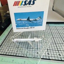 Herpa Wings SAS Scandanavian Airlines Mcdonnell Douglas MD-81  1:500 505130 NOS picture