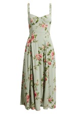 New, Reformation Lela Floral Print Midi Dress in Chorus Sz 8 #MD2409 picture