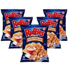 5 x Ruffles Sour Cream & Bacon Potato Chips 200g 7oz Kosher Snack,  picture