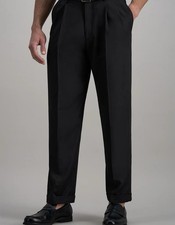 Men’s Haggar Black Gabardine Dress Pants picture