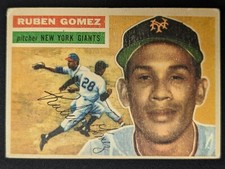 1956 Topps #9 Ruben Gomez White Back New York Giants Low Grade picture