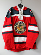 New NHL Chicago Blackhawks Lacer jersey style mid weight cotton hoodie men XXL picture