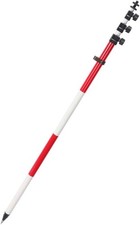 Surveying Prism Pole 15.09 FT Aluminum Twist Lock 5/8 Adapter Level Vials picture