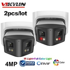 2pcs Vikylin 4MP Panoramic 170° Dual Lens Full Color IP Camera 2Way Talk POE picture