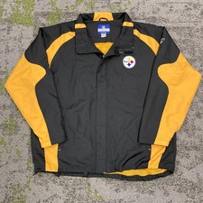 Vintage Reebok Pittsburgh Steelers Jacket Mens 2XL NFL Team Apparel Windbreaker picture