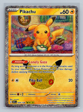 Pikachu 028/128 30C Pokemon Card EN Holofoil NM picture