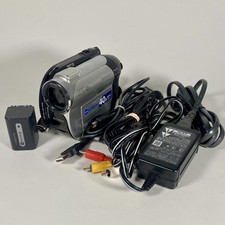 Sony Handycam DCR-DVD108 Mini DVD Camcorder 40x Zoom Battery Charger Cables picture