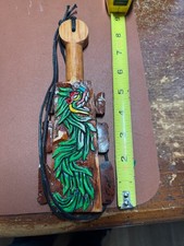 Small Macuahuitl  Aztec, KUKULKAN, QUETZALCOATL, Brwn Obsidian Blades, Mexica picture
