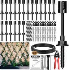 Wire Trellis Kit 20-Set 5/64” Black Crosshead W/Cutter&98Ft Cable picture