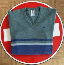 Adidas Sweater Vintage 80s Alpaca Wool Colorblock Jumper Sweatshirt Size M picture
