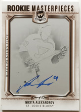 2022-23 UD The Cup Rookie Masterpieces Printing Plate Auto Nikita Alexandrov 1/1 picture