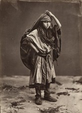 c. 1870's Young Syrian Girl Albumen Photograph by Félix Adrien Bonfils picture