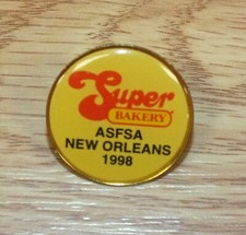 Vintage 1998 Super Bakery ASFSA New Orleans Collectible Enamel Pin  picture
