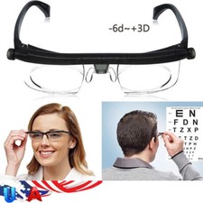 Dial Adjustable Glasses Variable Focus For Reading Distance Vision Eyeglasses picture