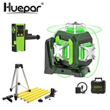 Huepar 12 Line Green Self-leveling Laser Level Pulse Mode + Receiver+3.7mtripod picture