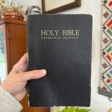 Vintage 1976 Thomas Nelson KJV Holy Bible Giant Print Red Letter Reference 550 picture