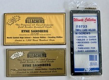 1993 Bleachers 23 KT Gold Ryne Sandberg Set /1500 Uncut Strips & /10000 w/holder picture