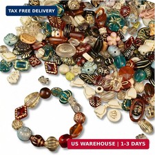 100G Vintage Beads for Jewelry Making Boho Craft Assortments with Holes Mixed Be picture