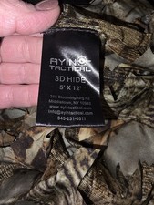 Ayin Tactical 3D Hide Woodland Camo Wall Blind 5'x12' Polyester Brown Green picture