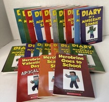 Diary of A Minecraft Zombie And Creeper Book Lot And Herobrine Books picture