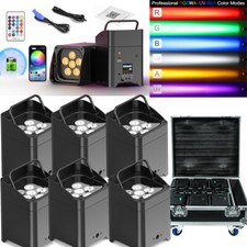 6PCS 6x18W Wireless Par Light Battery Powered RGBWA+UV 6 LED Uplight with Case picture
